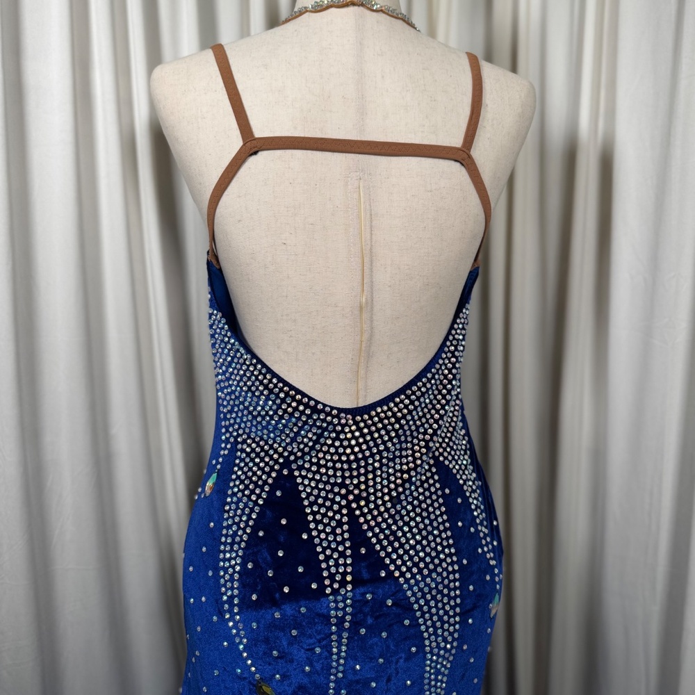 Navy Ballroom Gown Dress Standard - Picture 5 of 6